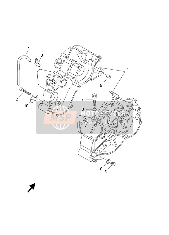 Yamaha DT50R-SM 2005 Carter pour un 2005 Yamaha DT50R-SM